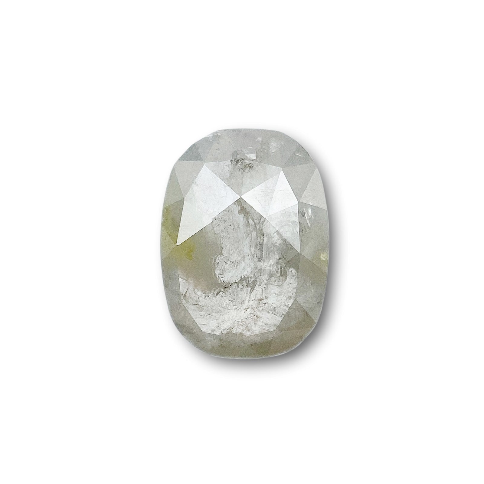 1.05ct | Salt & Pepper Cushion Shape Rose Cut Diamond - Modern Rustic Diamond