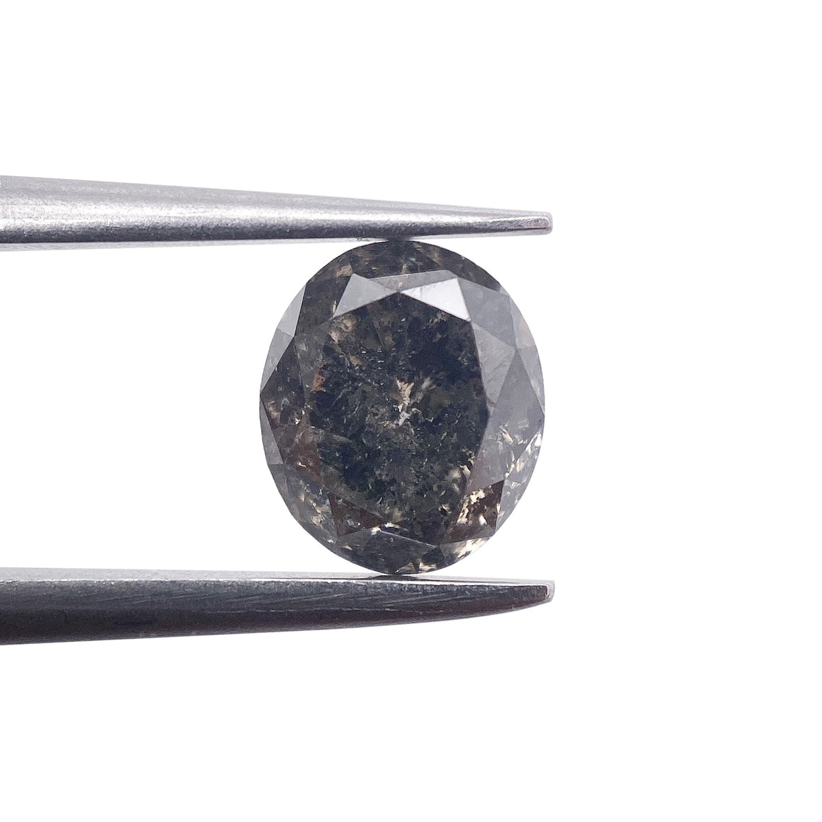 1.05ct | Salt & Pepper Oval Shape Brilliant Cut Diamond - Modern Rustic Diamond