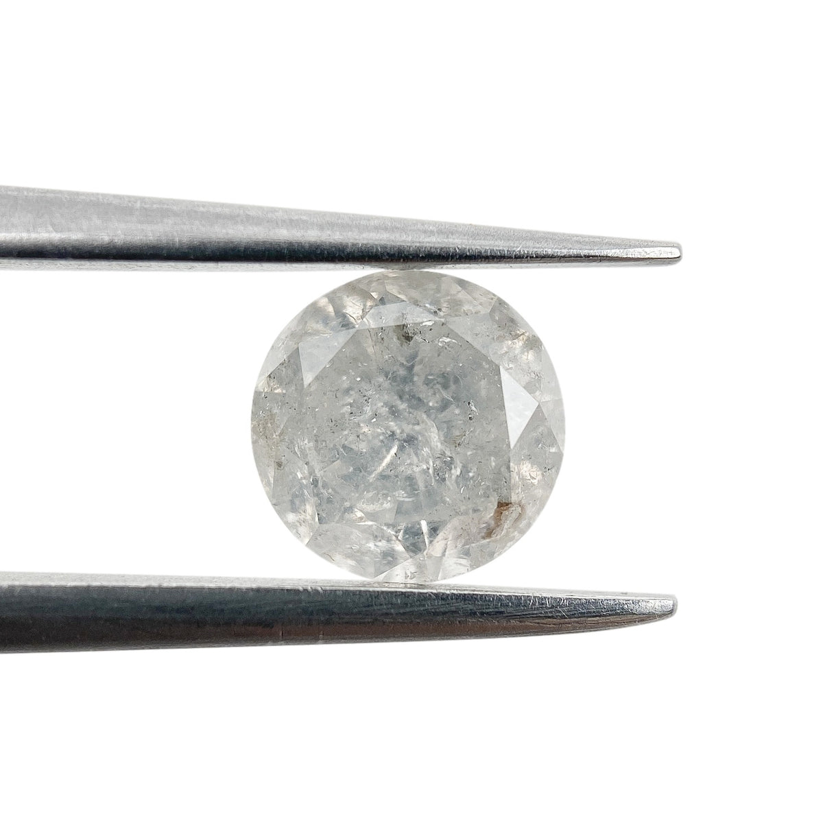 1.05ct | Salt & Pepper Round Shape Brilliant Cut Diamond - Modern Rustic Diamond