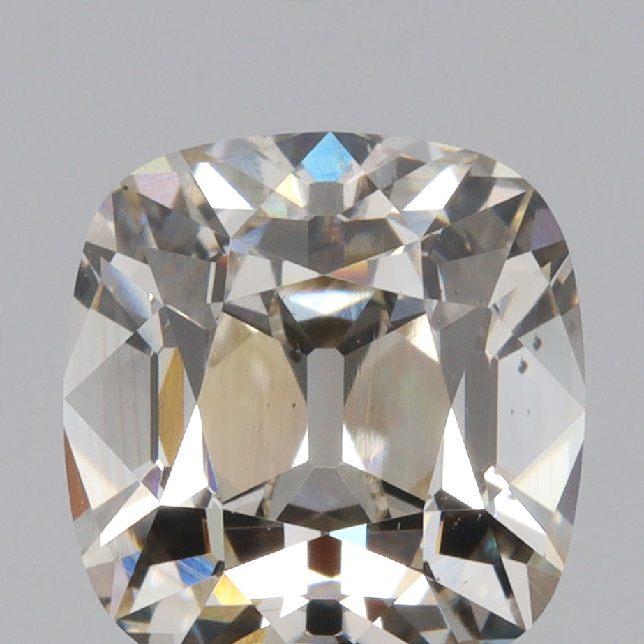 1.67ct | K/VS2 Cushion Shape Old Mine Cut Diamond (IGI) - Modern Rustic Diamond
