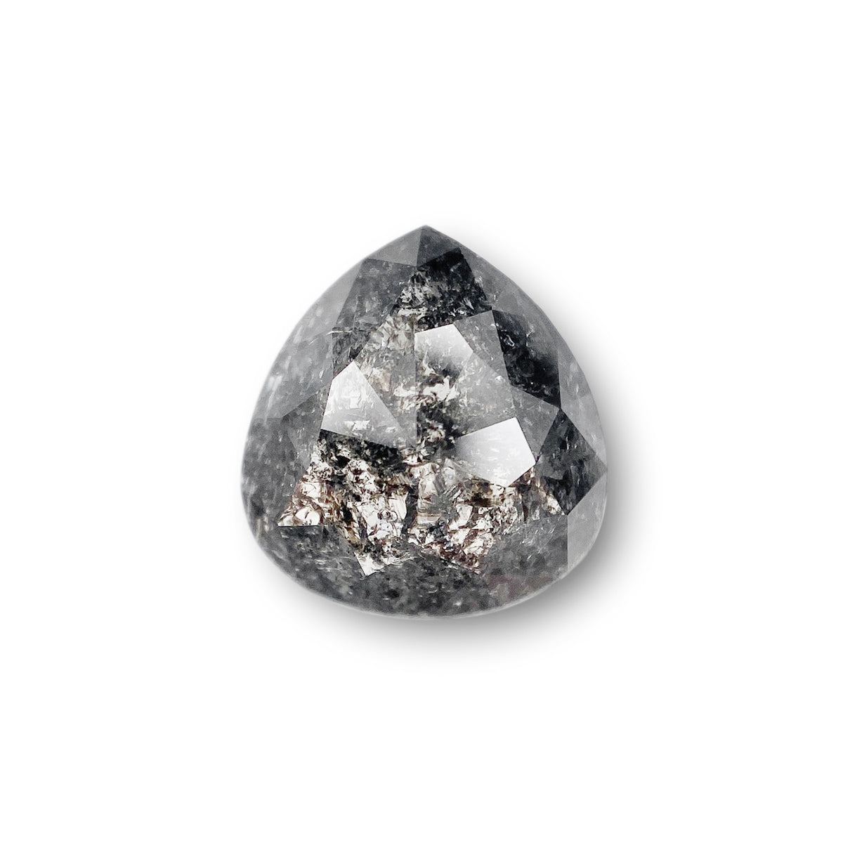 2.10ct | Rustic Pear Shape Rose Cut Diamond - Modern Rustic Diamond