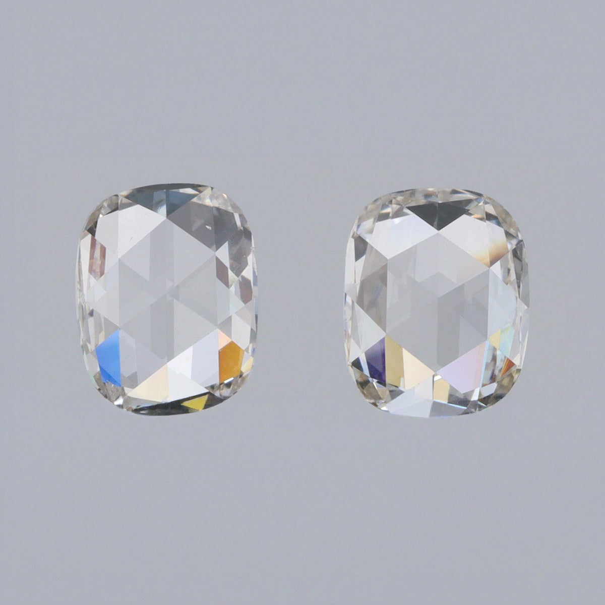 0.60cttw | H-I VS Cushion Shape Rose Cut Diamond Matched Pair