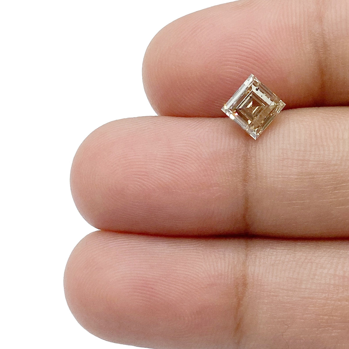 1.06ct | Champagne SI Carre Shape Step Cut Diamond - Modern Rustic Diamond