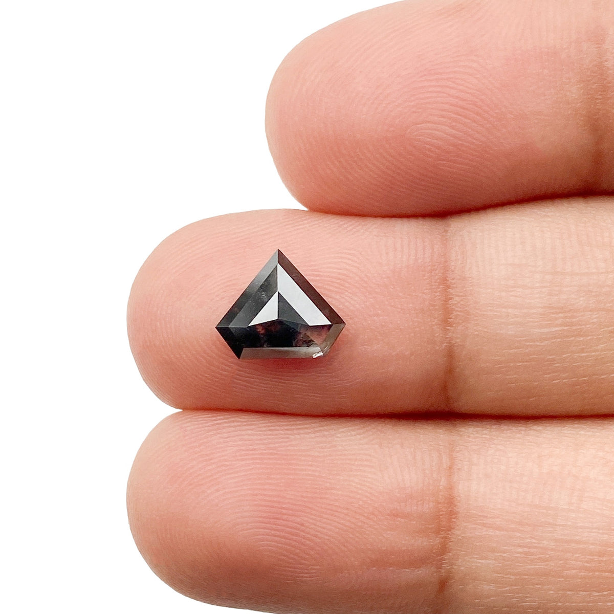 1.06ct | Salt & Pepper Shield Shape Step Cut Diamond - Modern Rustic Diamond