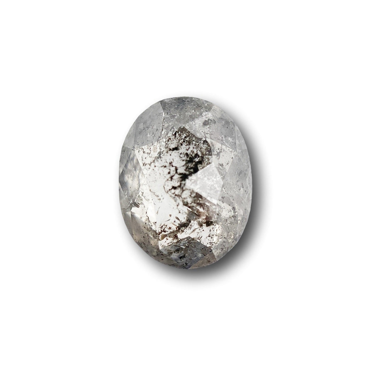 1.65ct | Salt & Pepper Oval Shape Rose Cut Diamond