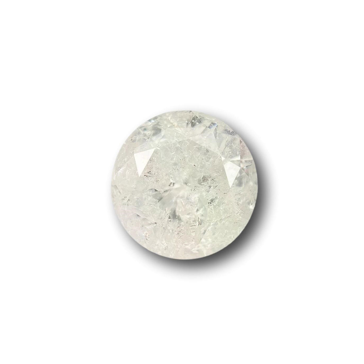 1.85ct | Salt & Pepper Round Shape Brilliant Cut Diamond - Modern Rustic Diamond