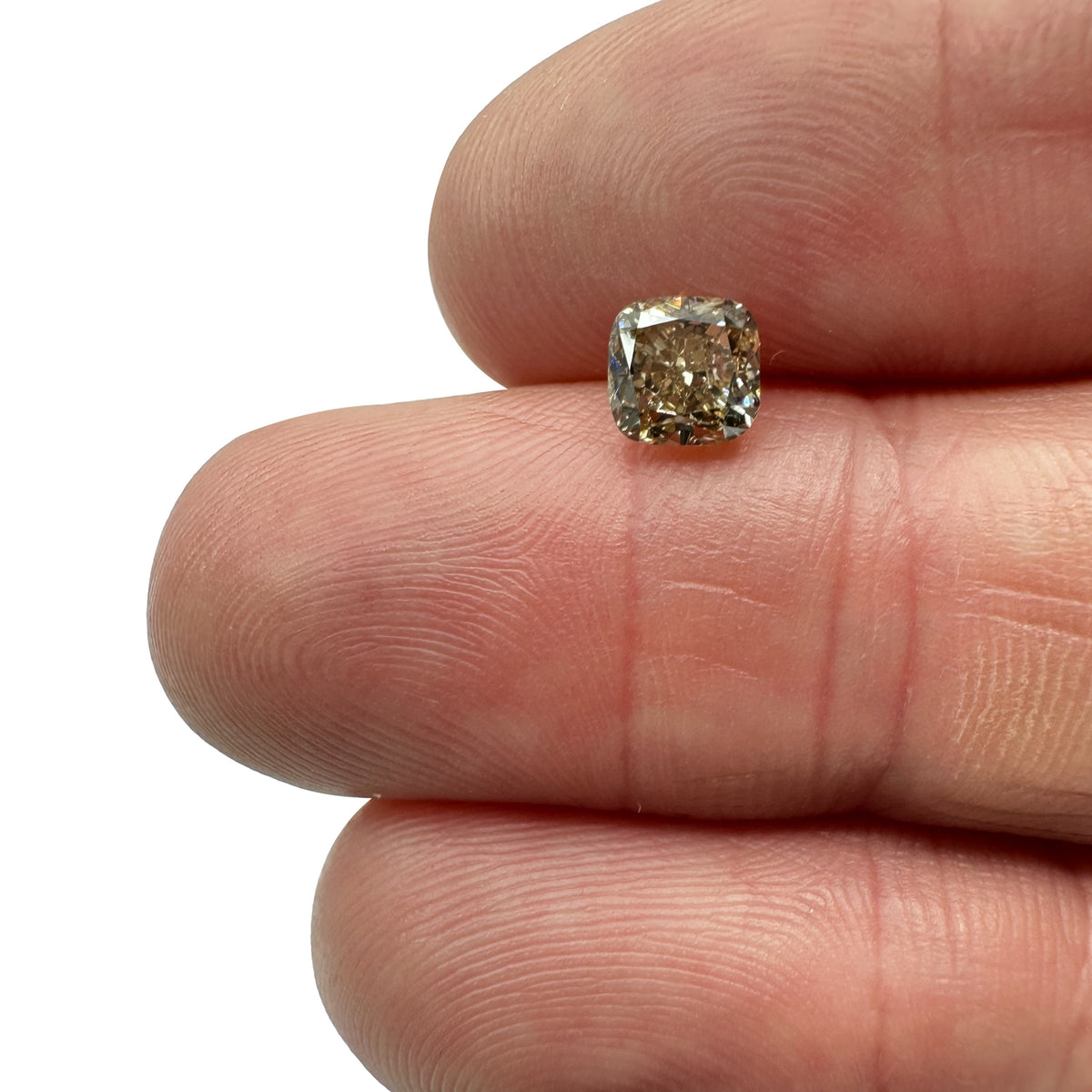 1.07ct | Champagne SI Cushion Shape Brilliant Cut Diamond - Modern Rustic Diamond