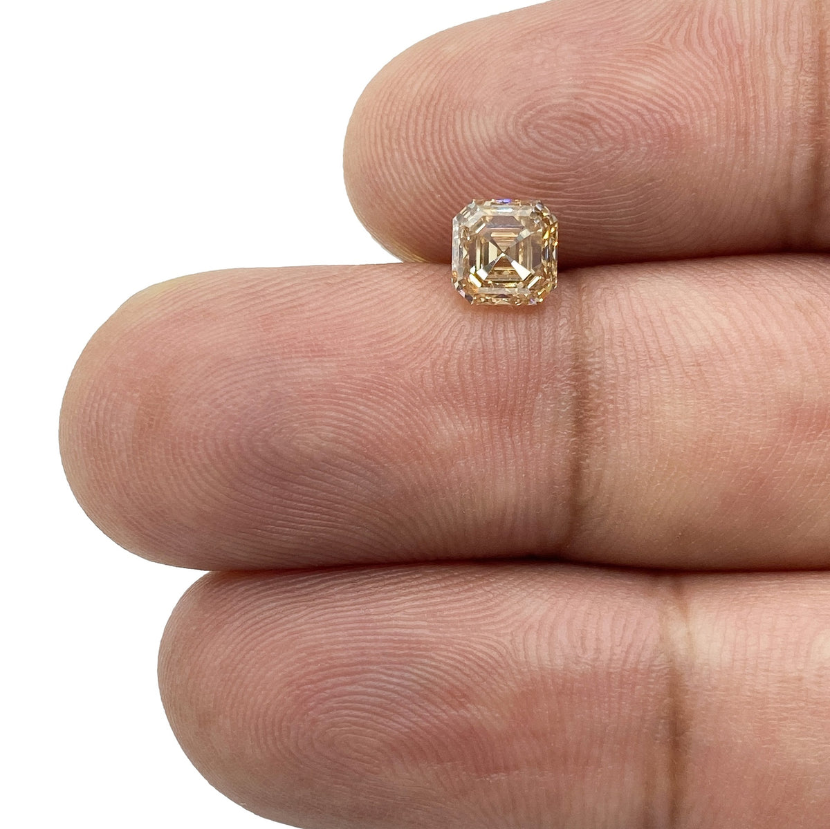 1.07ct | Champagne VVS Asscher Shape Step Cut Diamond - Modern Rustic Diamond