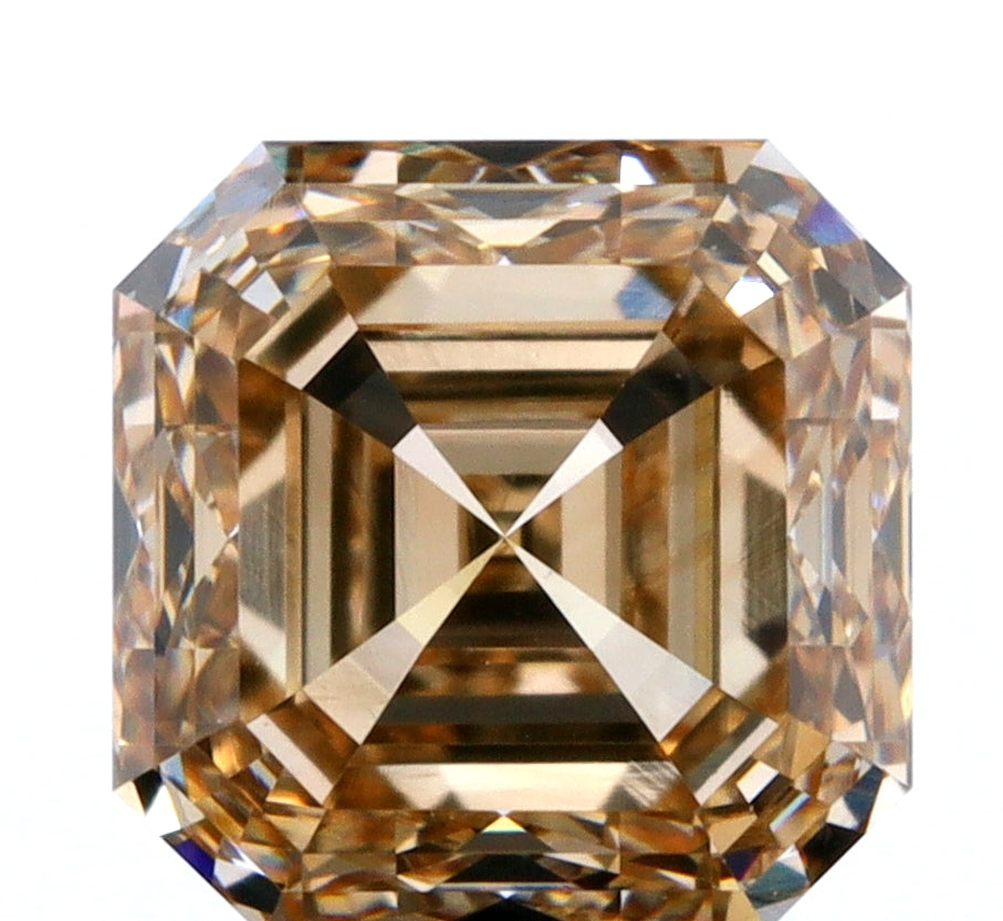 1.07ct | Champagne VVS Asscher Shape Step Cut Diamond - Modern Rustic Diamond