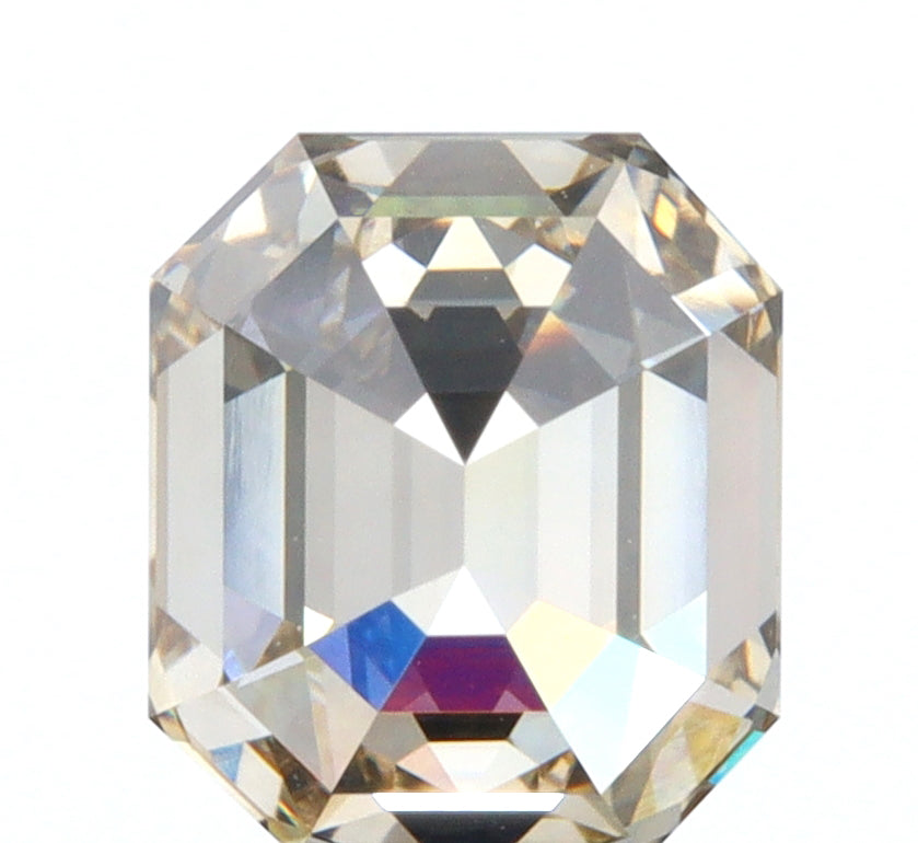 1.07ct | Champagne VVS Emerald Shape Step Cut Diamond - Modern Rustic Diamond