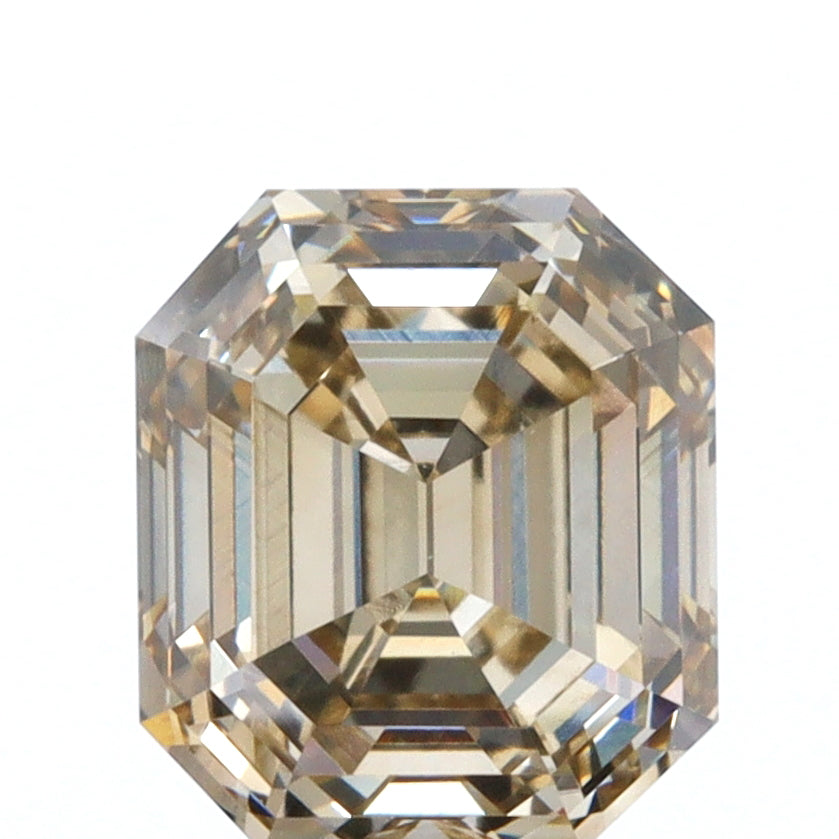 1.07ct | Champagne VVS Emerald Shape Step Cut Diamond - Modern Rustic Diamond
