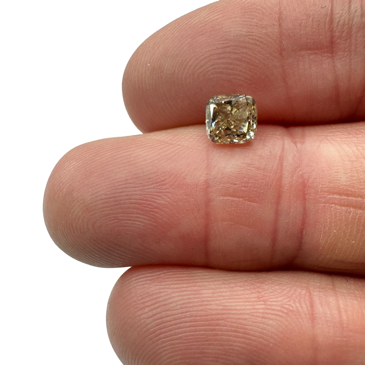 1.08ct | Champagne VS-SI Cushion Shape Brilliant Cut Diamond - Modern Rustic Diamond