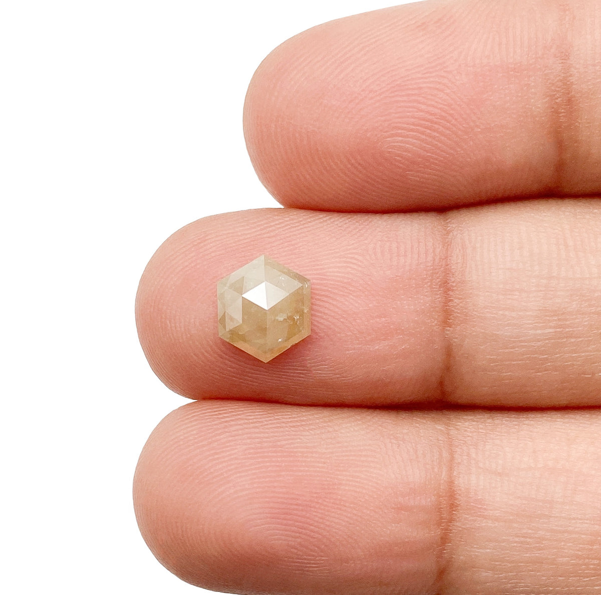 1.07ct | Rustic  Hexagon Shape Rose Cut Diamond - Modern Rustic Diamond