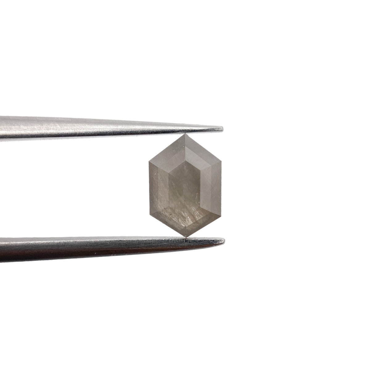 1.07ct | Salt & Pepper Hexagon Shape Rose Cut Diamond - Modern Rustic Diamond