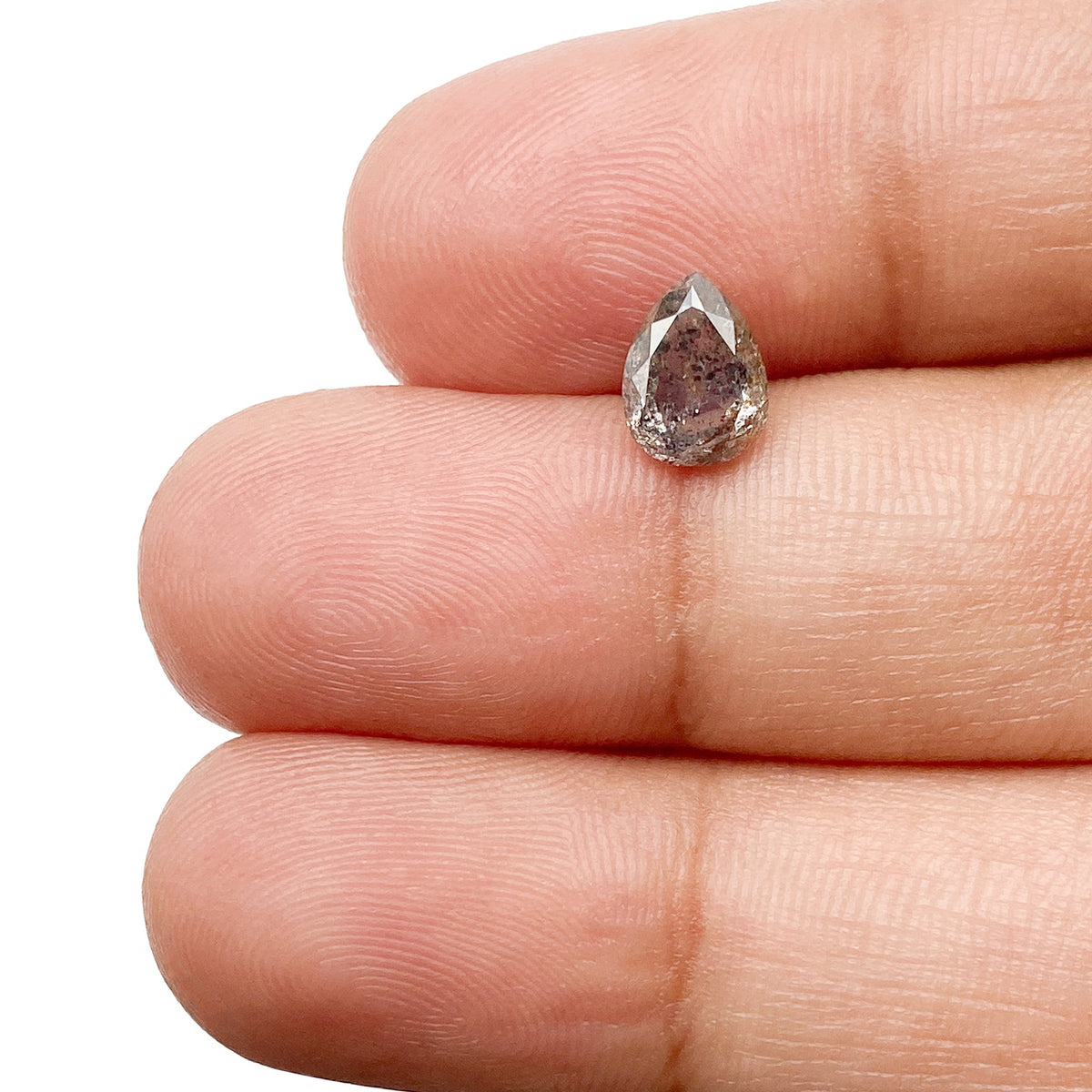 1.07ct | Rustic Pear Shape Rose Cut Diamond - Modern Rustic Diamond