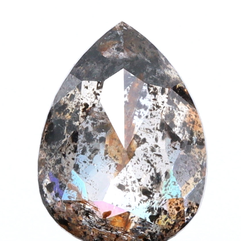 1.07ct | Rustic Pear Shape Rose Cut Diamond - Modern Rustic Diamond