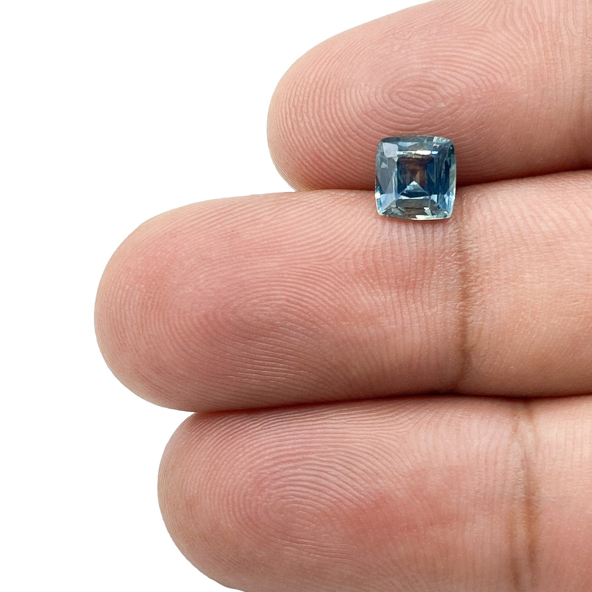 1.08ct | Brilliant Cut Cushion Shape Blue Montana Sapphire-Modern Rustic Diamond