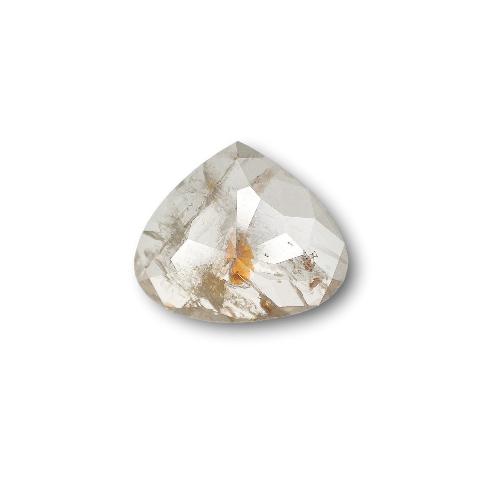 1.08ct | Rustic Pear Shape Rose Cut Diamond - Modern Rustic Diamond