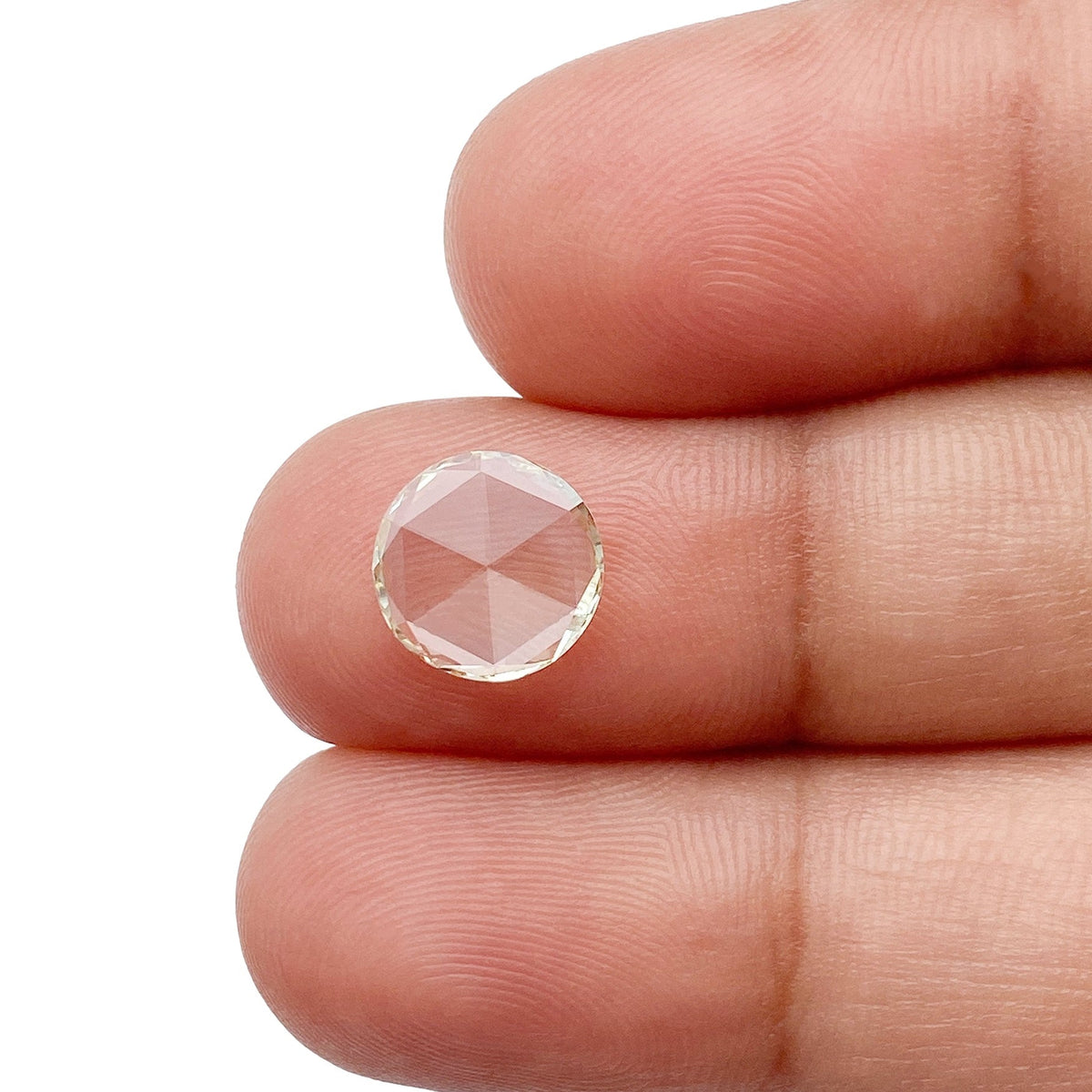 1.09ct | Light Color VVS Round Shape Rose Cut Diamond-Modern Rustic Diamond