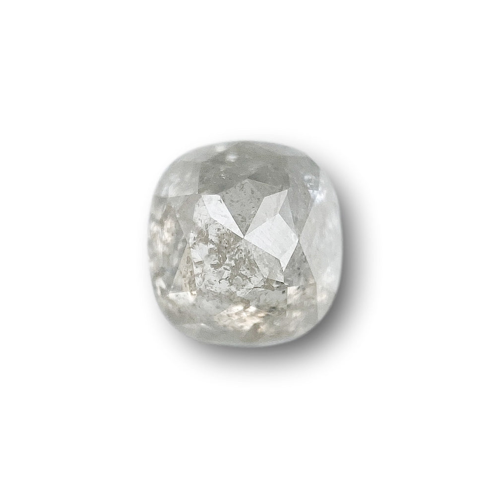 0.87ct | Salt & Pepper Cushion Shape Rose Cut Diamond