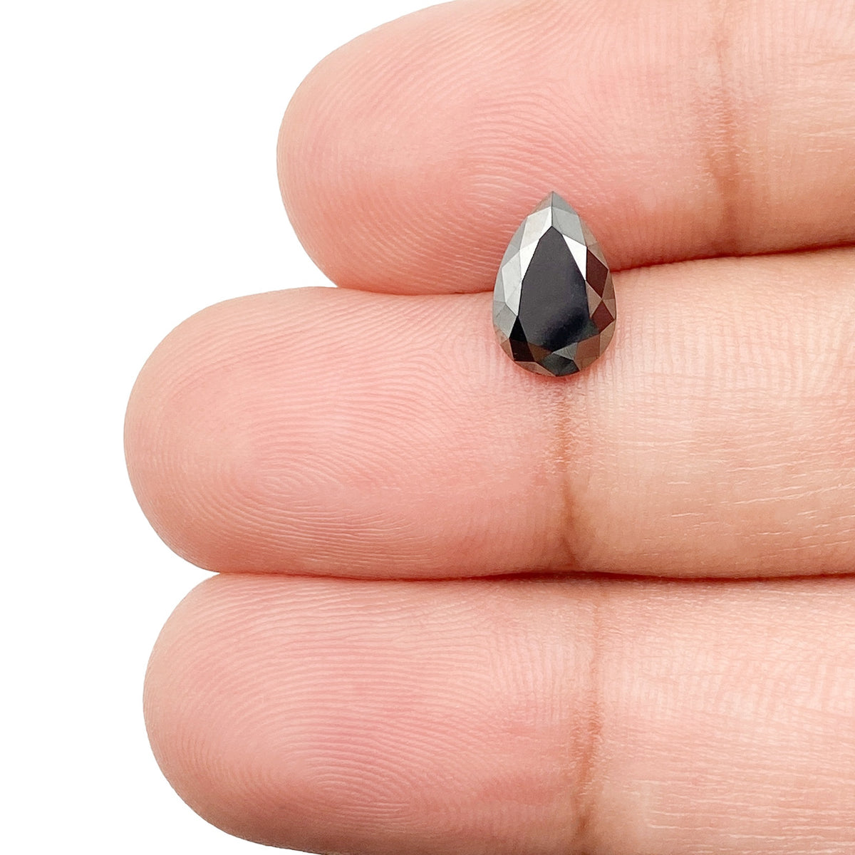 1.09ct | Black Pear Shape Brilliant Cut Diamond - Modern Rustic Diamond