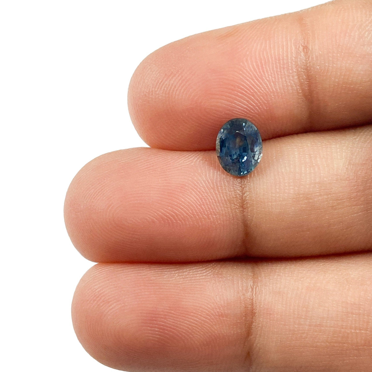 1.09ct | Brilliant Cut Oval Shape Blue Montana Sapphire-Modern Rustic Diamond