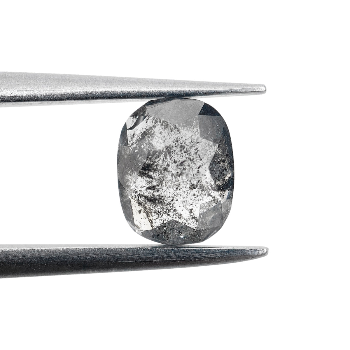 1.09ct | Salt & Pepper Oval Shape Rose Cut Diamond - Modern Rustic Diamond