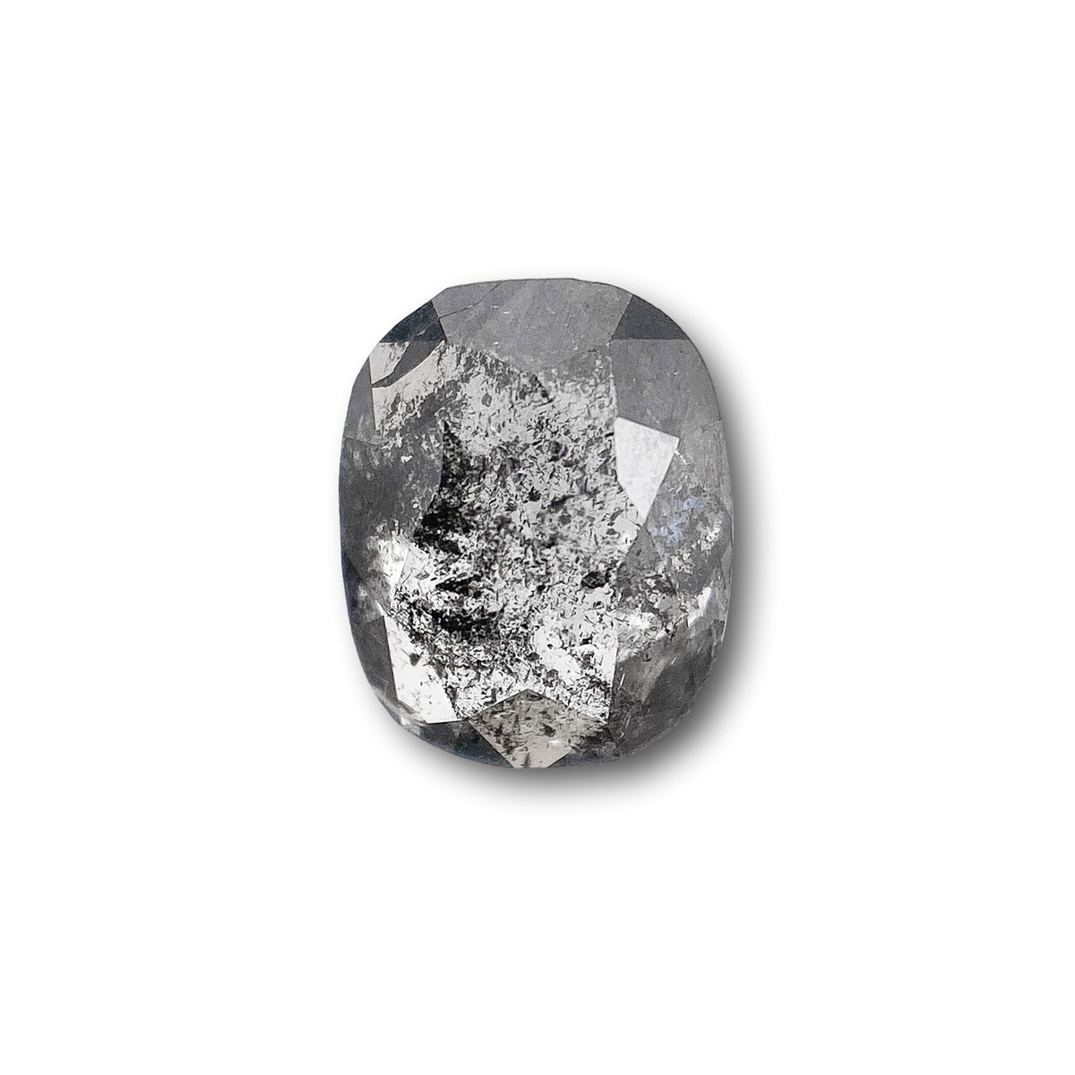 1.09ct | Salt & Pepper Oval Shape Rose Cut Diamond - Modern Rustic Diamond