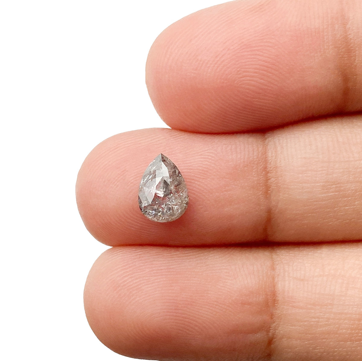 1.09ct | Rustic Pear Shape Rose Cut Diamond - Modern Rustic Diamond