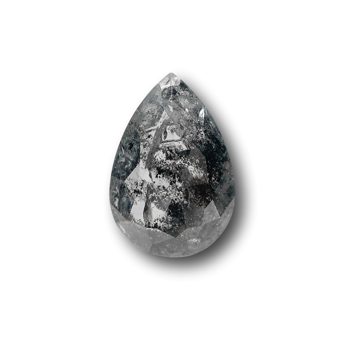 1.15ct | Salt & Pepper Pear Shape Rose Cut Diamond