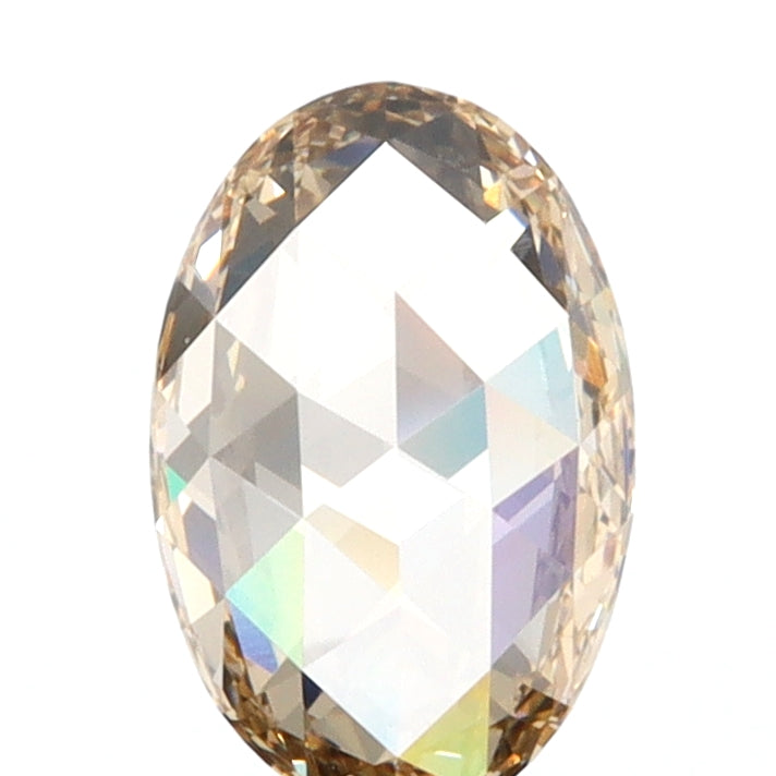 1.02ct | Champagne VS1 Oval Shape Rose Cut Diamond (GIA) - Modern Rustic Diamond