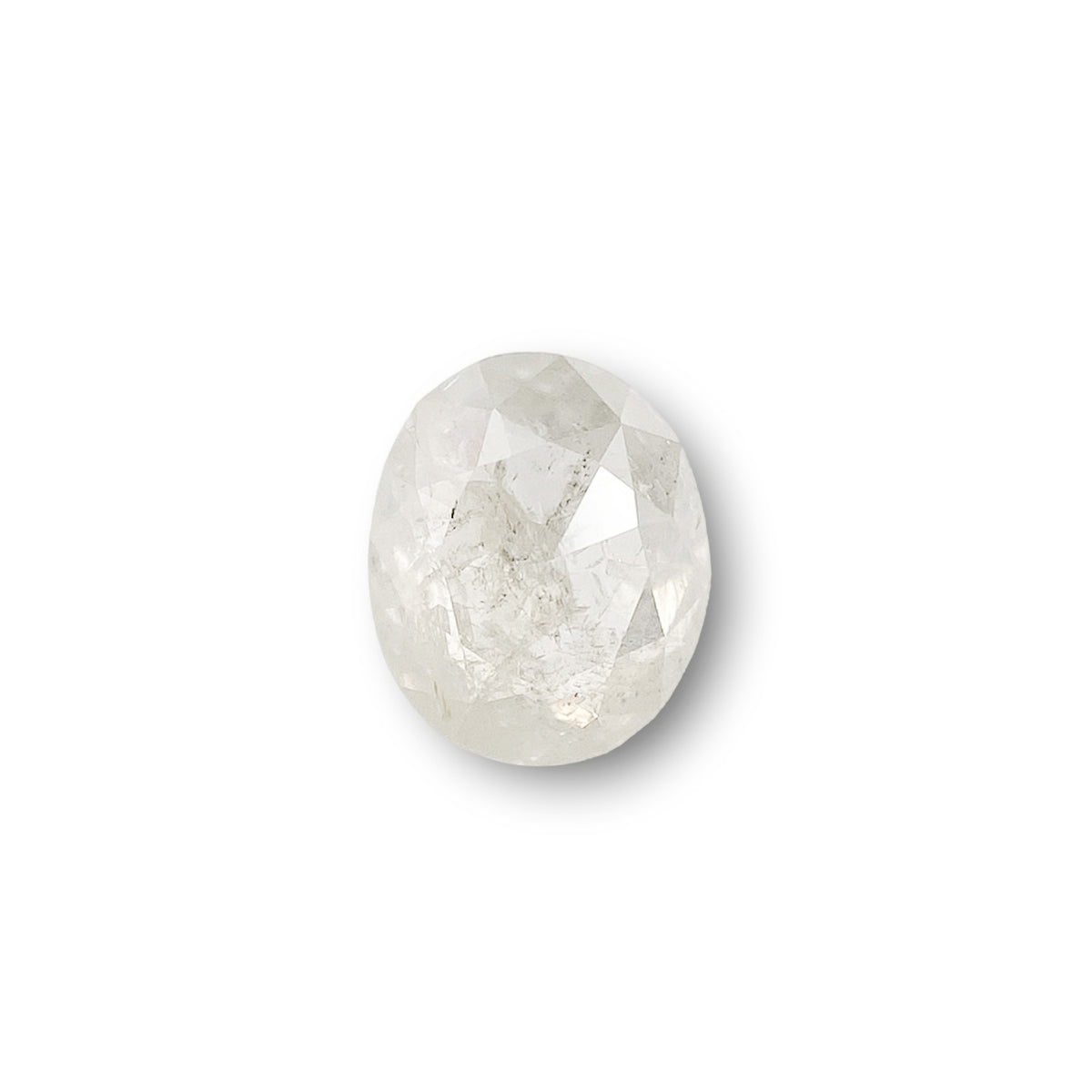 0.66ct | Salt & Pepper Oval Shape Rose Cut Diamond