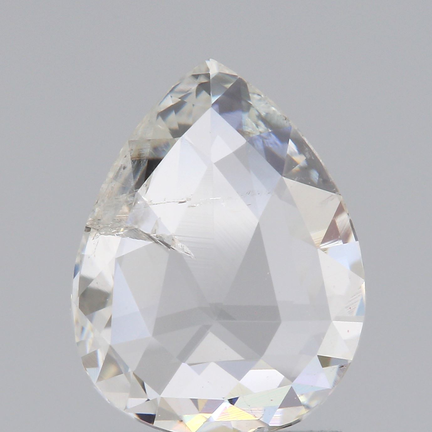 1.12ct | H-I/SI Pear Shape Rose Cut Diamond - Modern Rustic Diamond