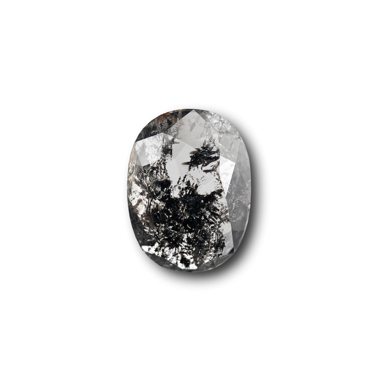 1.75ct | Salt & Pepper Cushion Shape Rose Cut Diamond