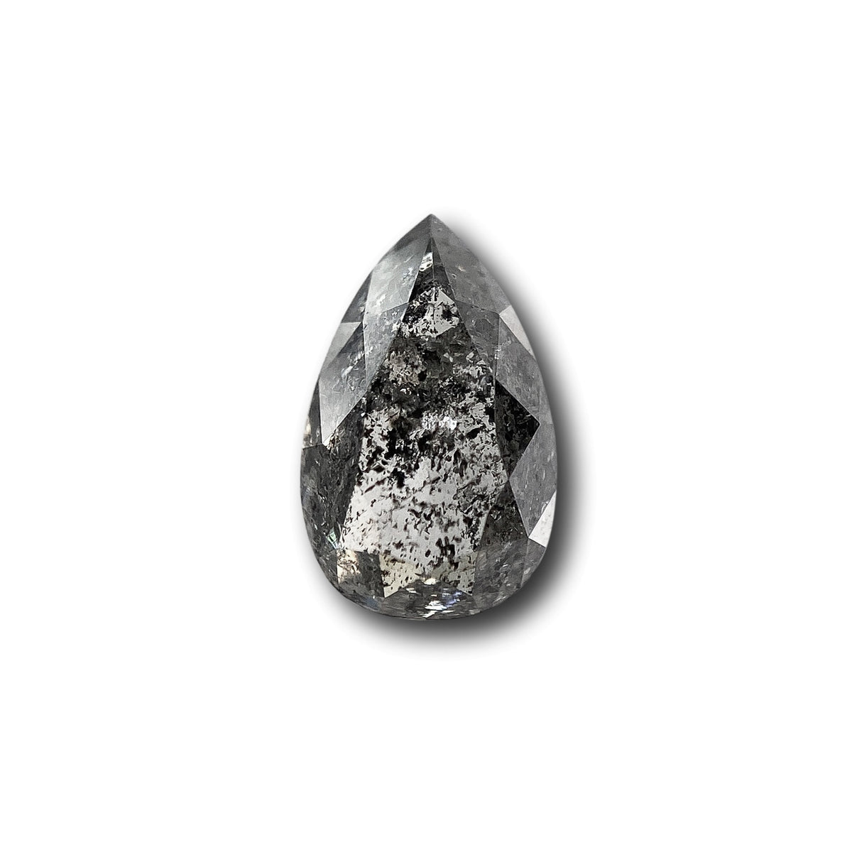 1.18ct | Salt & Pepper Pear Shape Rose Cut Diamond