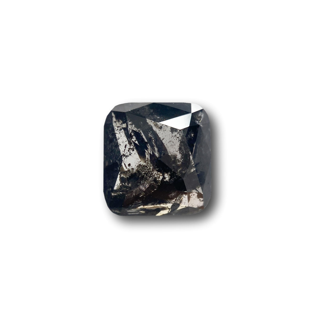 2.06ct | Salt & Pepper Cushion Shape Rose Cut Diamond
