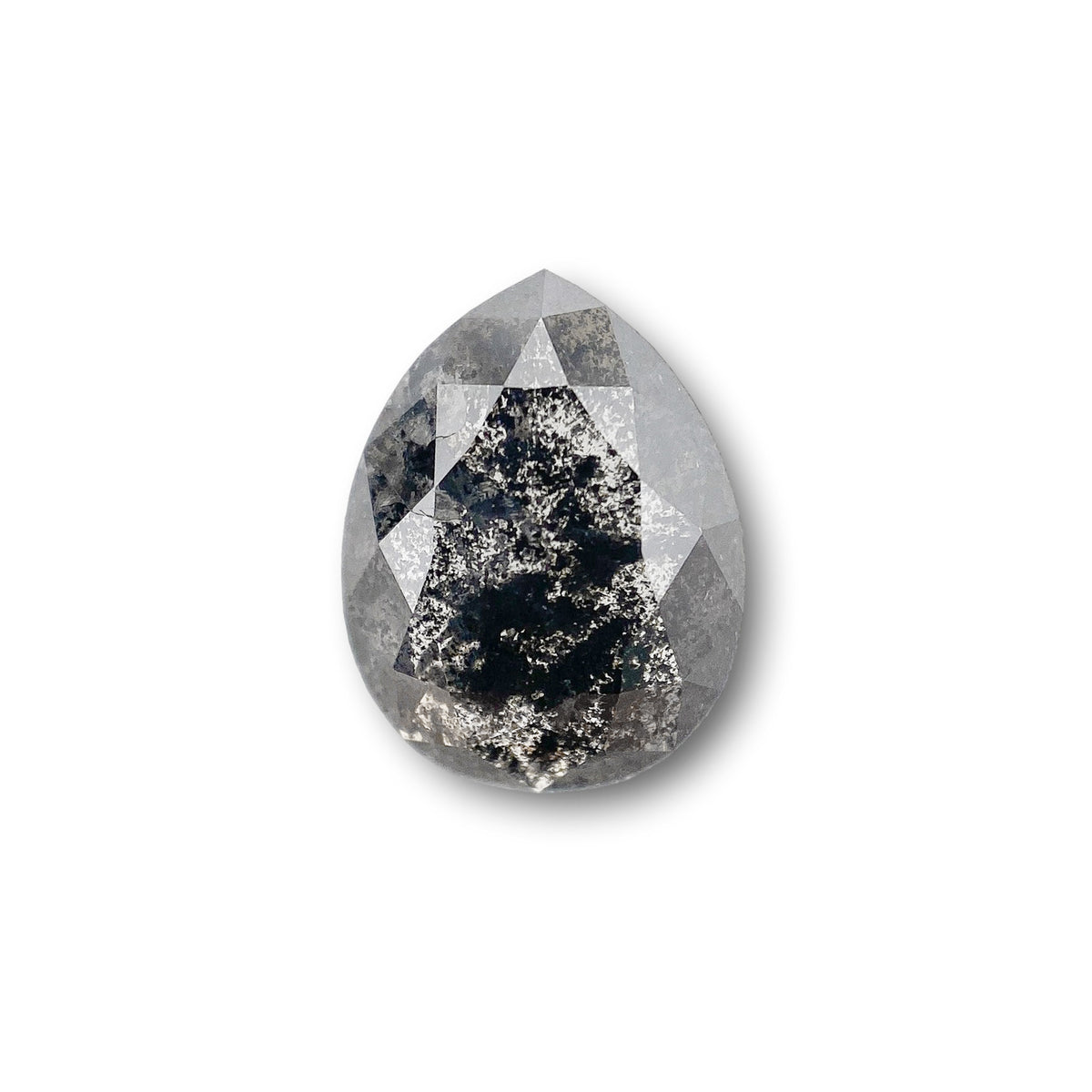 1.45ct | Salt & Pepper Pear Shape Rose Cut Diamond