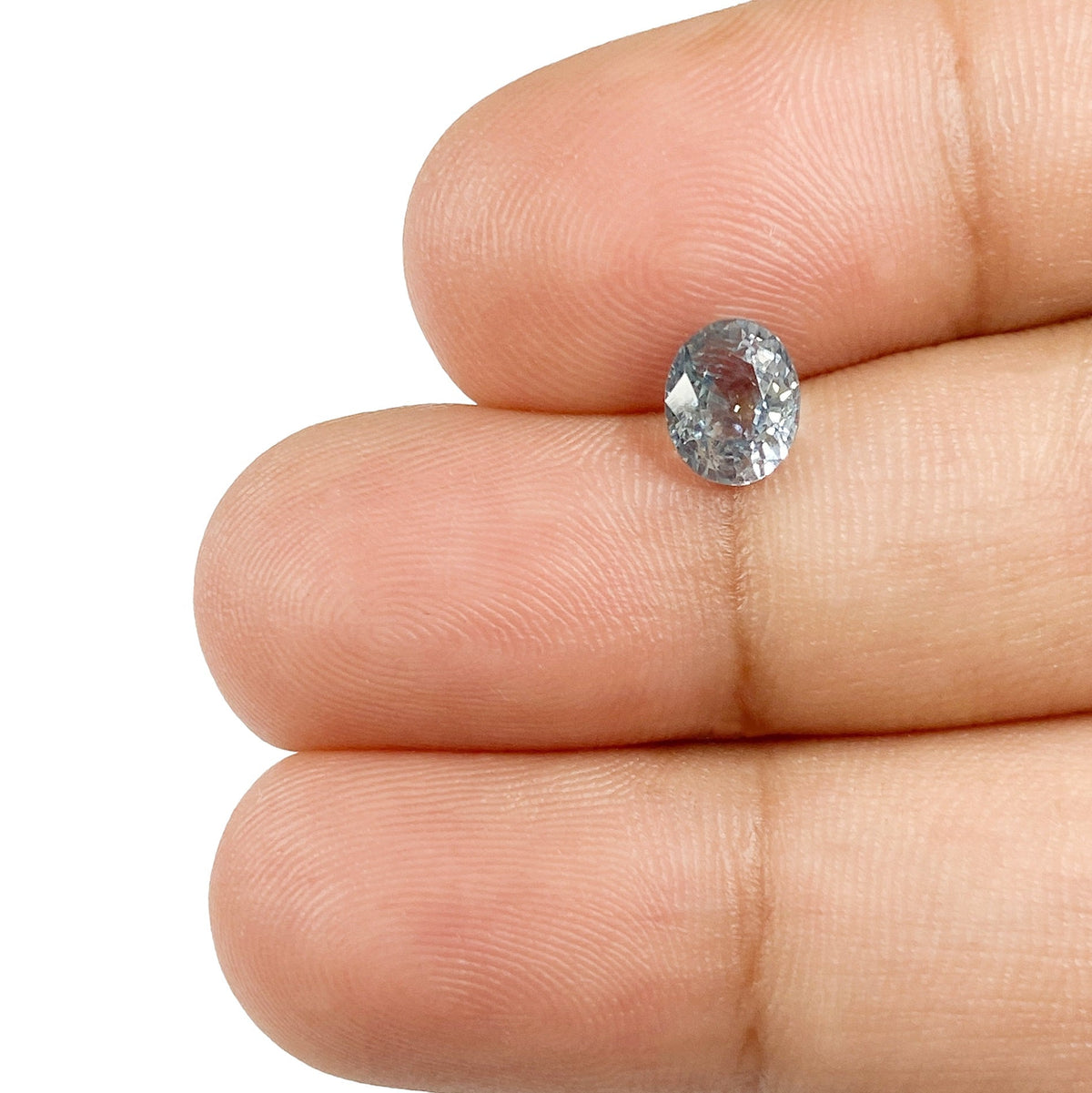 1.10ct | Brilliant Cut Oval Shape Light Blue Montana Sapphire-Modern Rustic Diamond