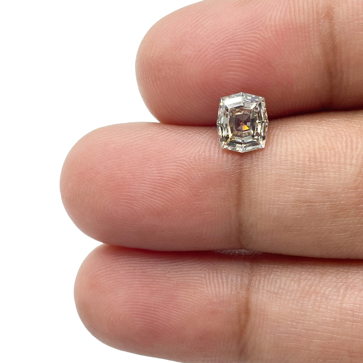 1.10ct | Champagne VVS Octagonal Shape Step Cut Diamond - Modern Rustic Diamond