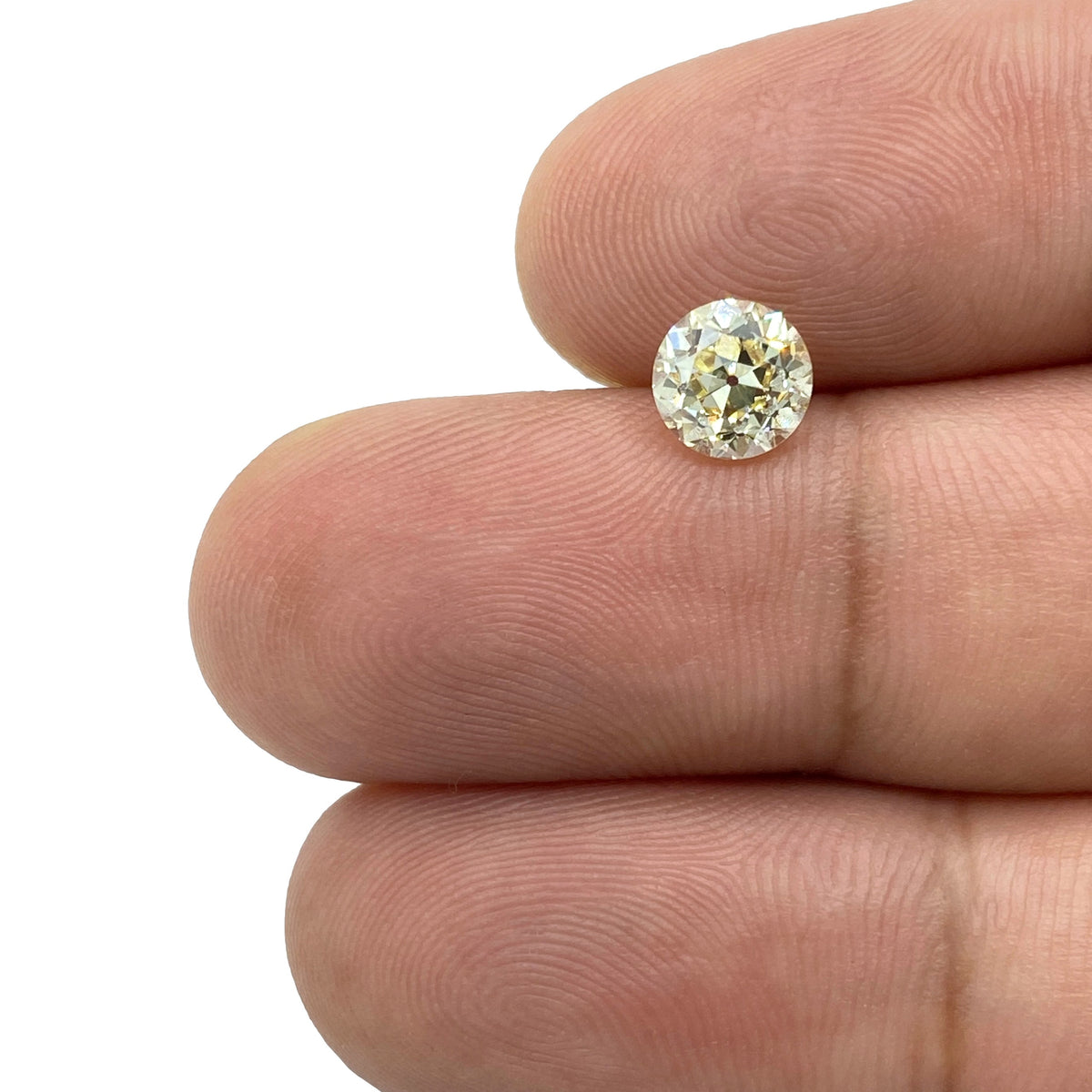 1.10ct | Yellow VVS Round Shape Old European Cut Diamond - Modern Rustic Diamond