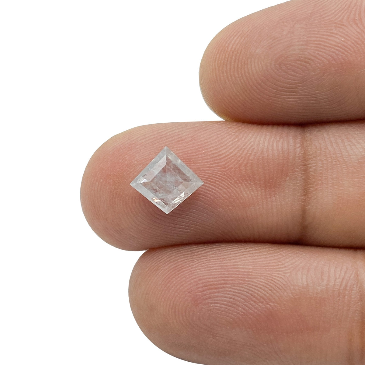 1.10ct | Salt & Pepper Kite Shape Rose Cut Diamond - Modern Rustic Diamond