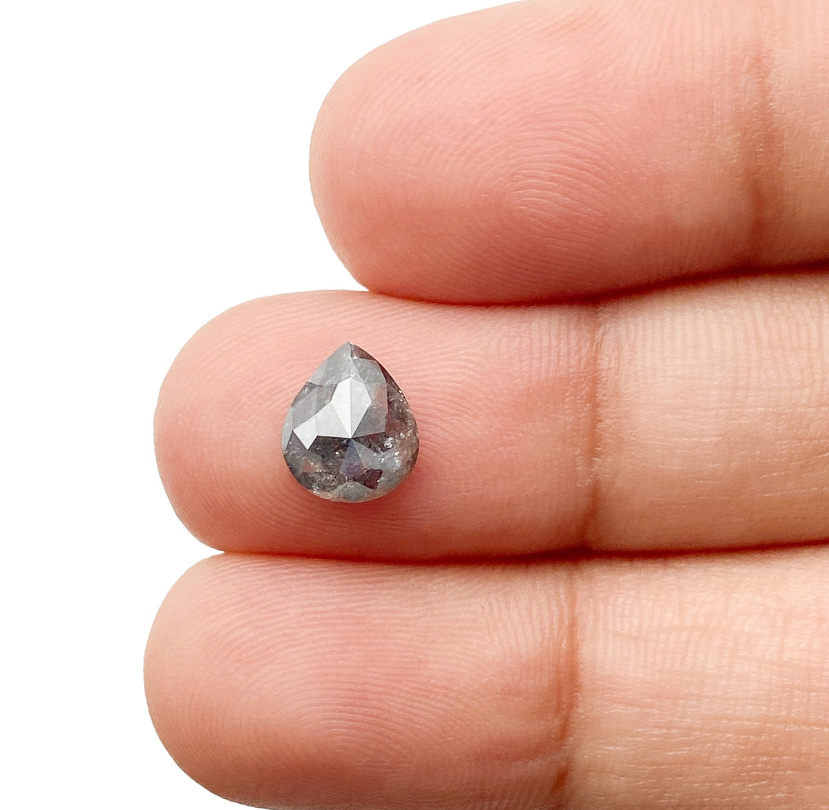 1.10ct | Rustic  Pear Shape Rose Cut Diamond - Modern Rustic Diamond