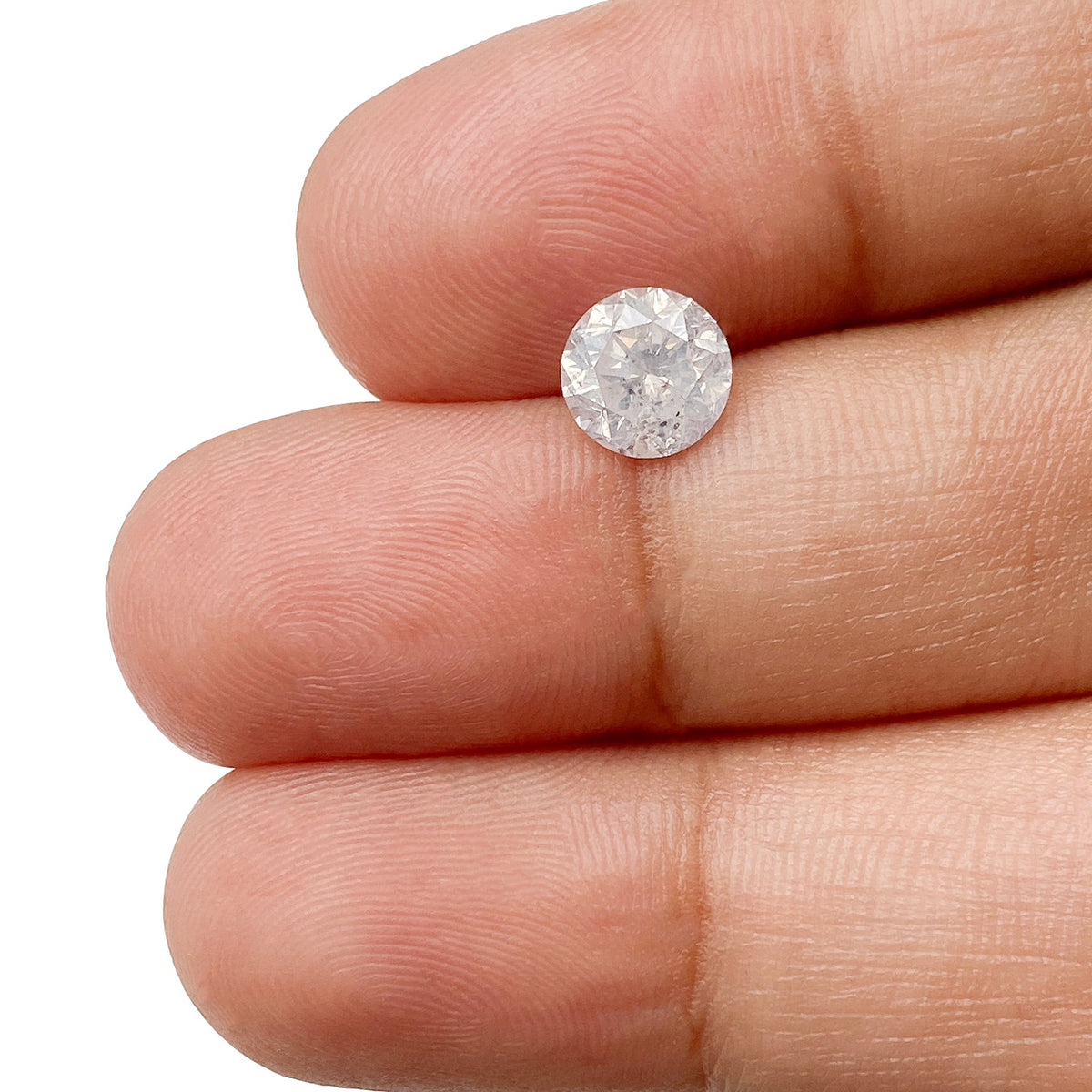 1.10ct | Salt & Pepper Round Shape Brilliant Cut Diamond - Modern Rustic Diamond