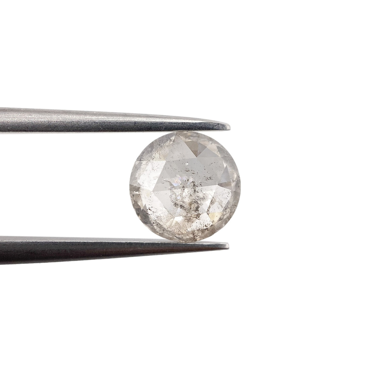 1.10ct | Salt & Pepper Round Shape Rose Cut Diamond - Modern Rustic Diamond