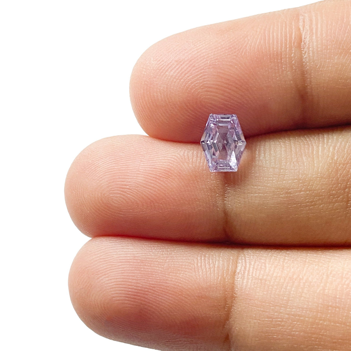 1.10ct | Step Cut Hexagon Shape Purple Sapphire-Modern Rustic Diamond