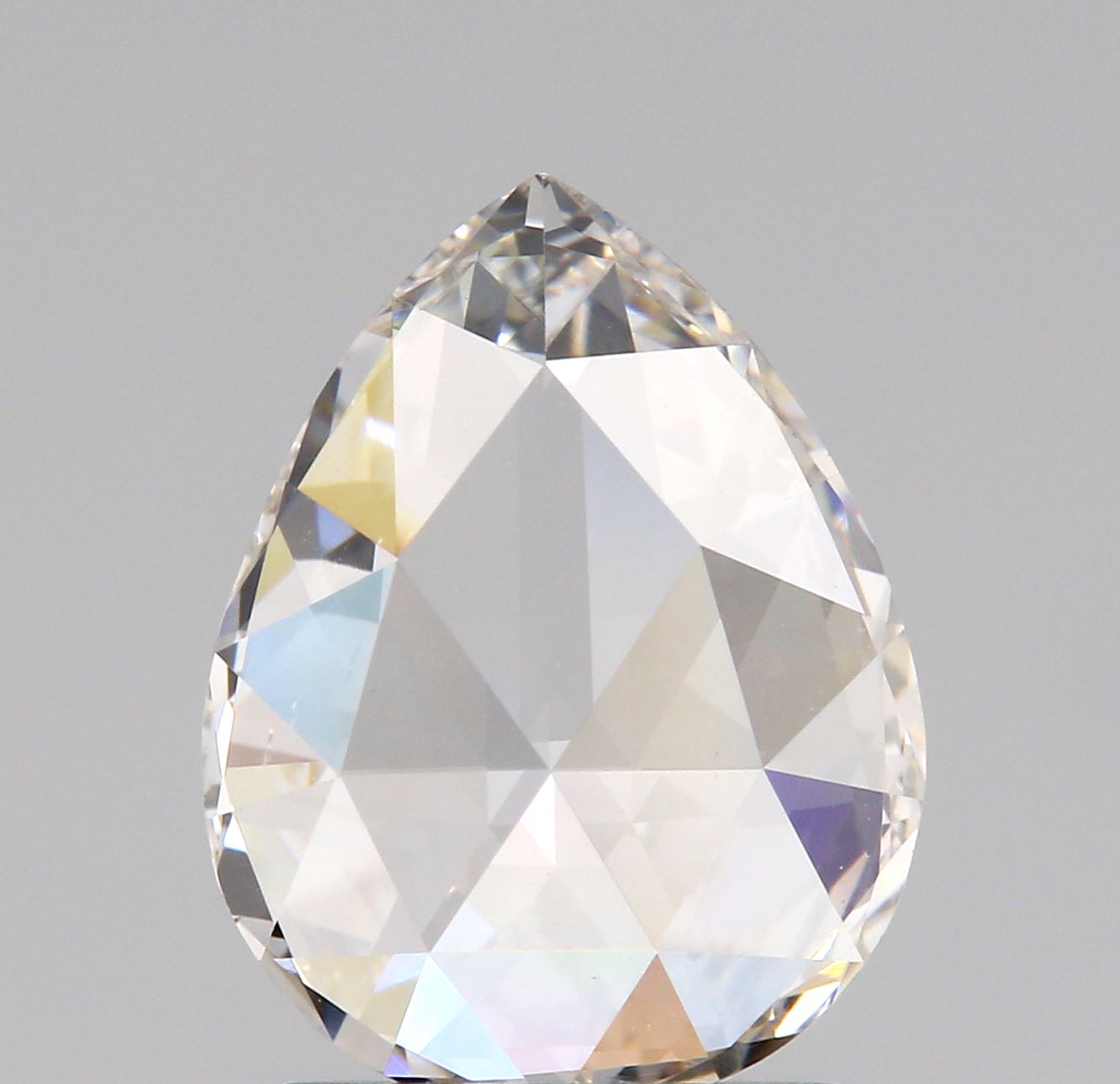 1.11ct | Champagne VVS Pear Shape Rose Cut Diamond - Modern Rustic Diamond