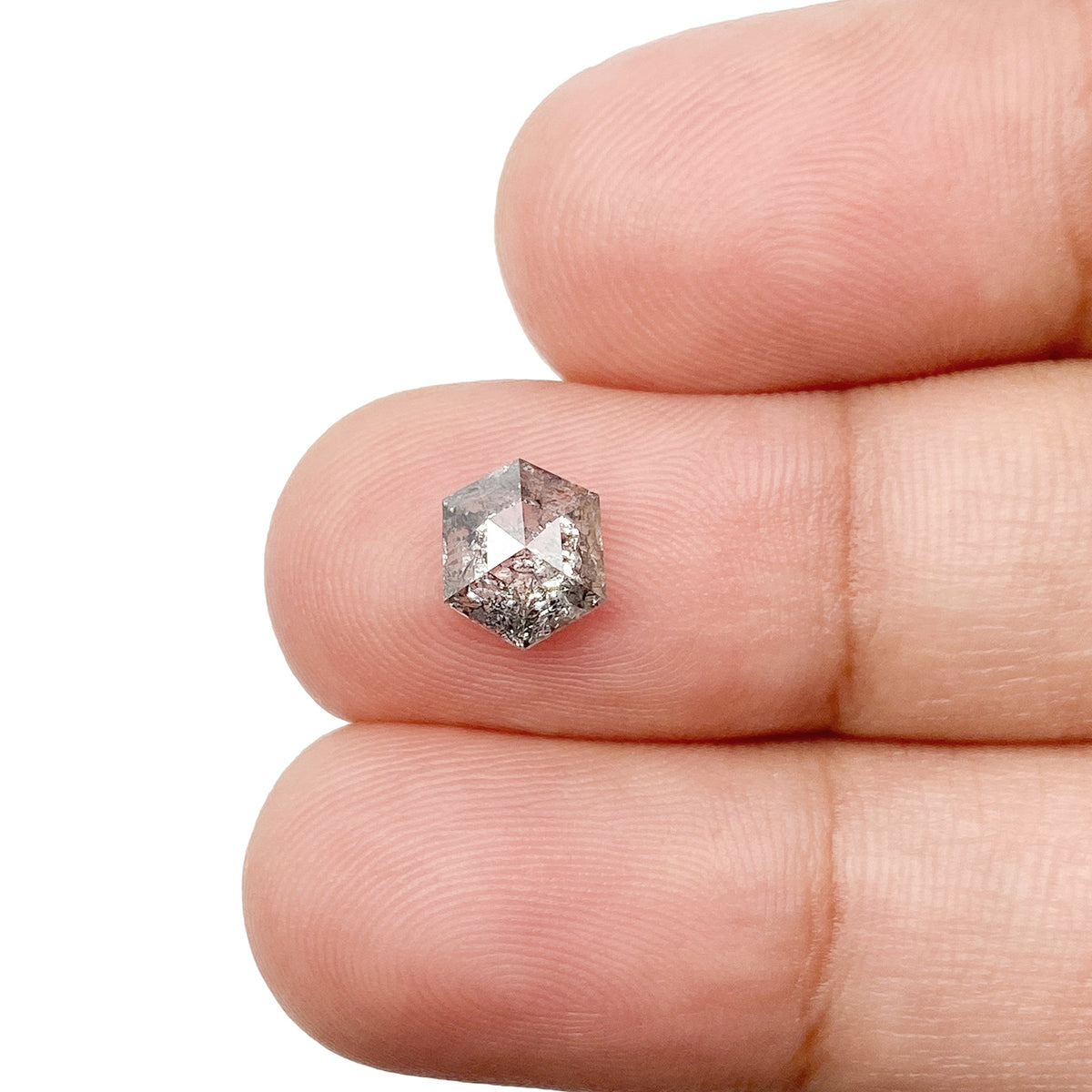 1.11ct | Rustic Hexagon Shape Rose Cut Diamond - Modern Rustic Diamond