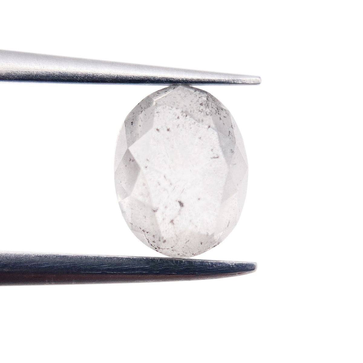 1.11ct | Salt & Pepper Oval Shape Rose Cut Diamond - Modern Rustic Diamond