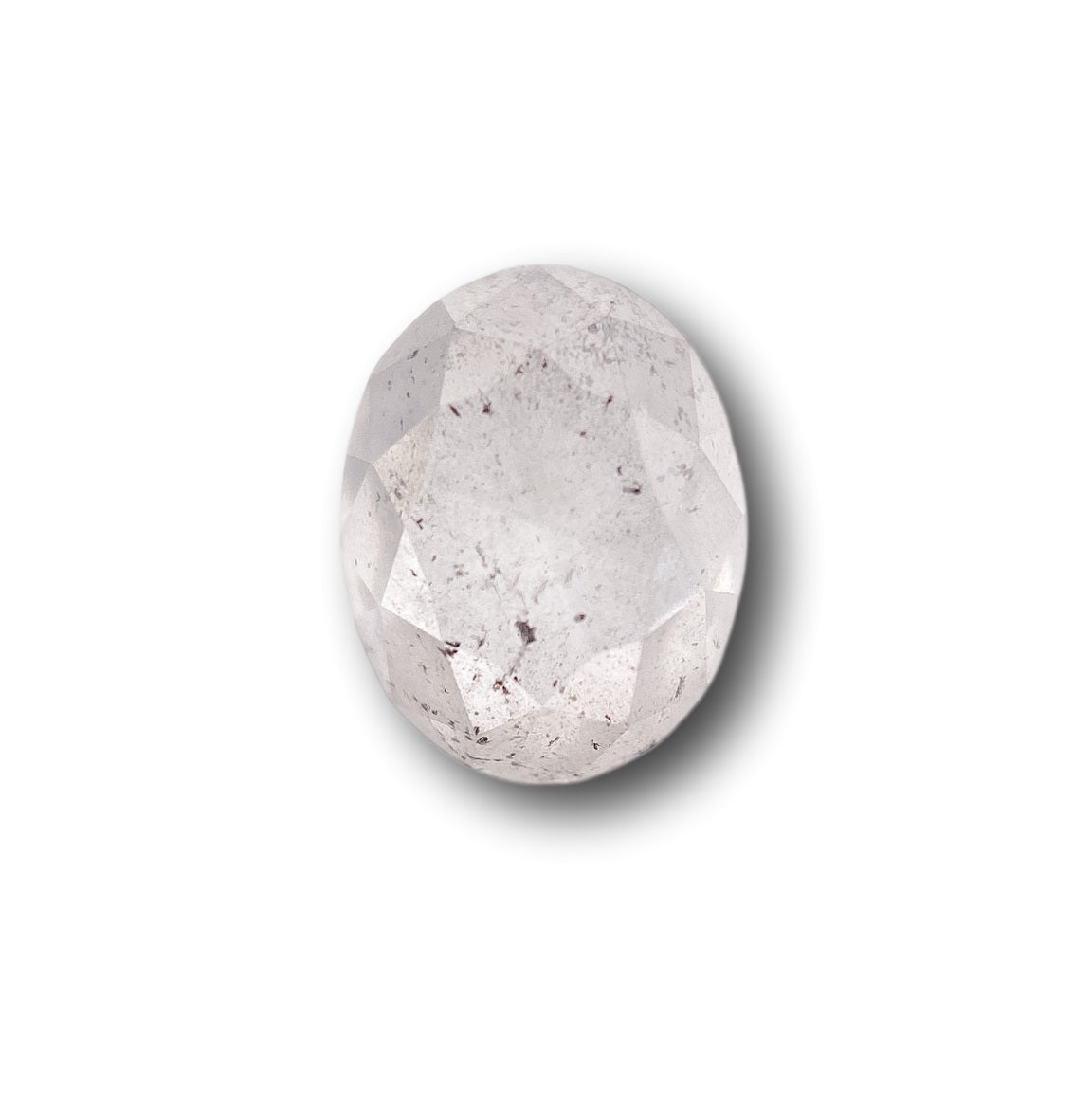 1.11ct | Salt & Pepper Oval Shape Rose Cut Diamond - Modern Rustic Diamond