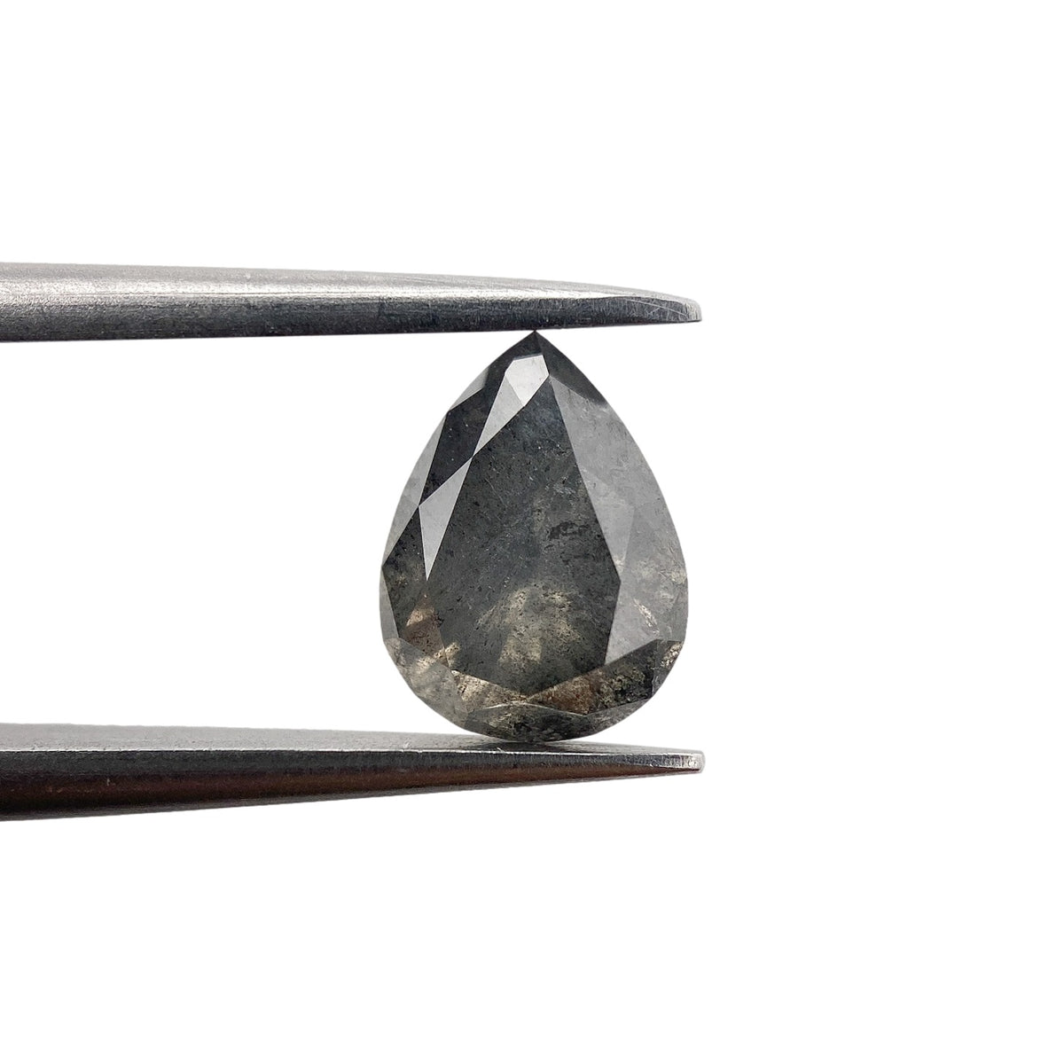 1.11ct | Salt & Pepper Pear Shape Brilliant Cut Diamond - Modern Rustic Diamond